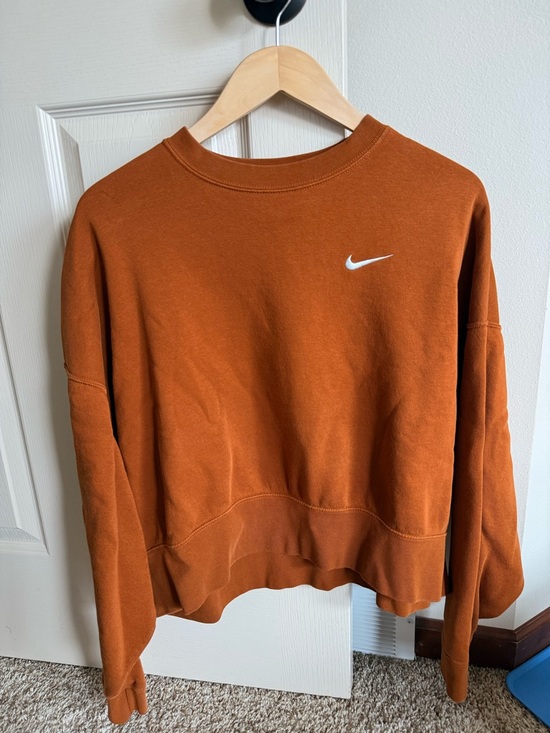 Nike Tops - Nike Women's Cropped Phoenix Crewneck Sweatshirt - Rust Orange